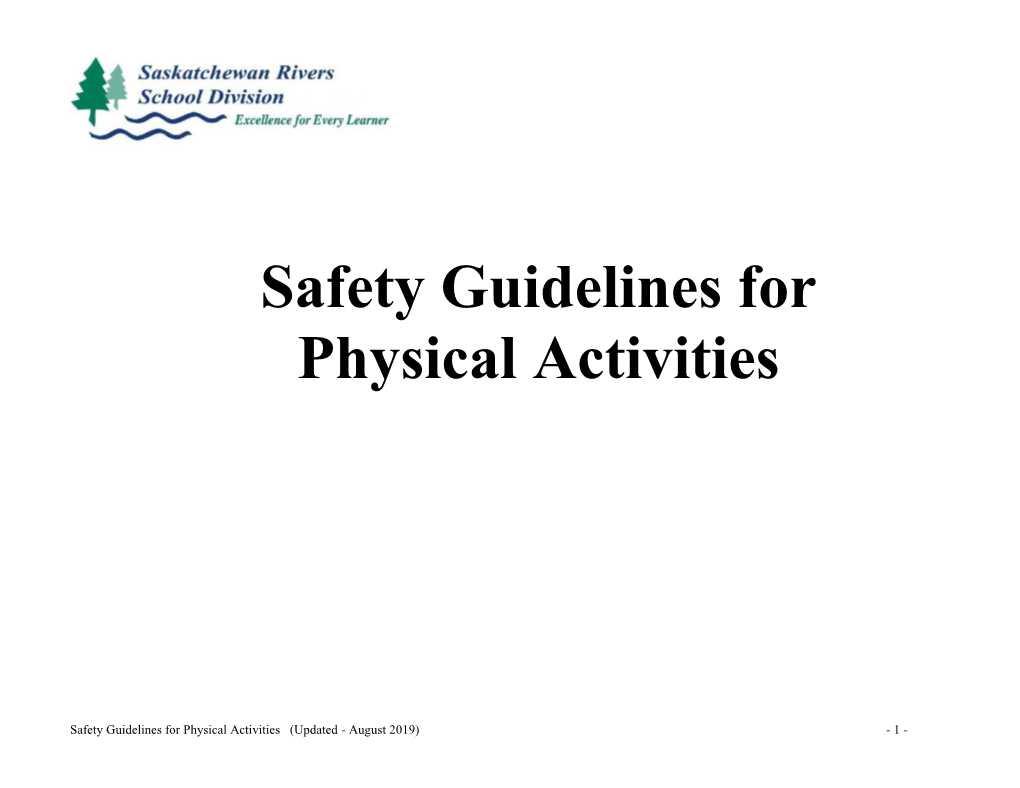 Safety Guidelines for Physical Education