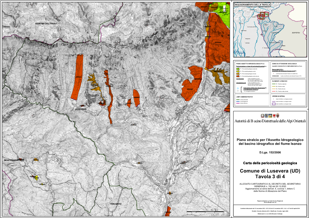 Comune Di Lusevera (UD) Tavola 3 Di 4