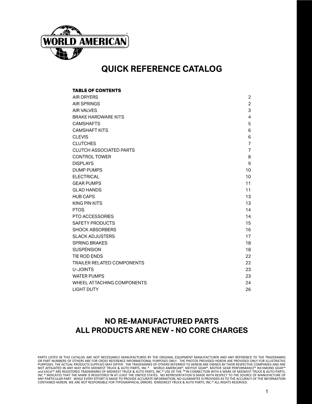 Quick Reference Catalog