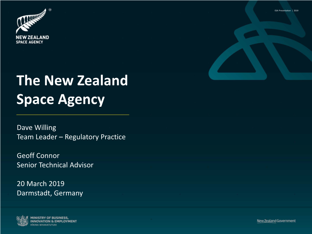The New Zealand Space Agency