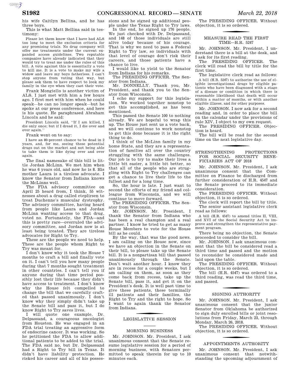 Congressional Record—Senate S1982