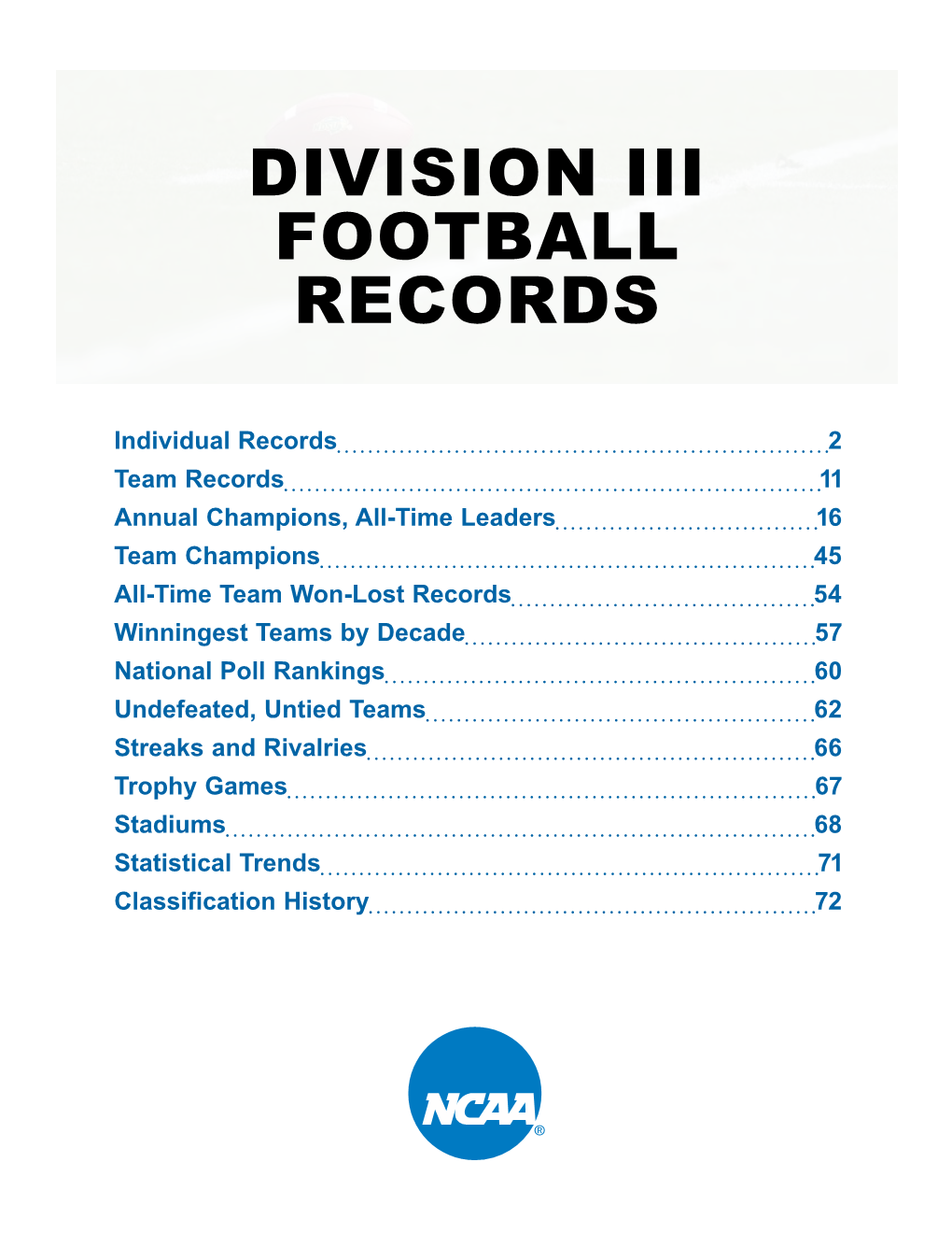 Division Iii Football Records