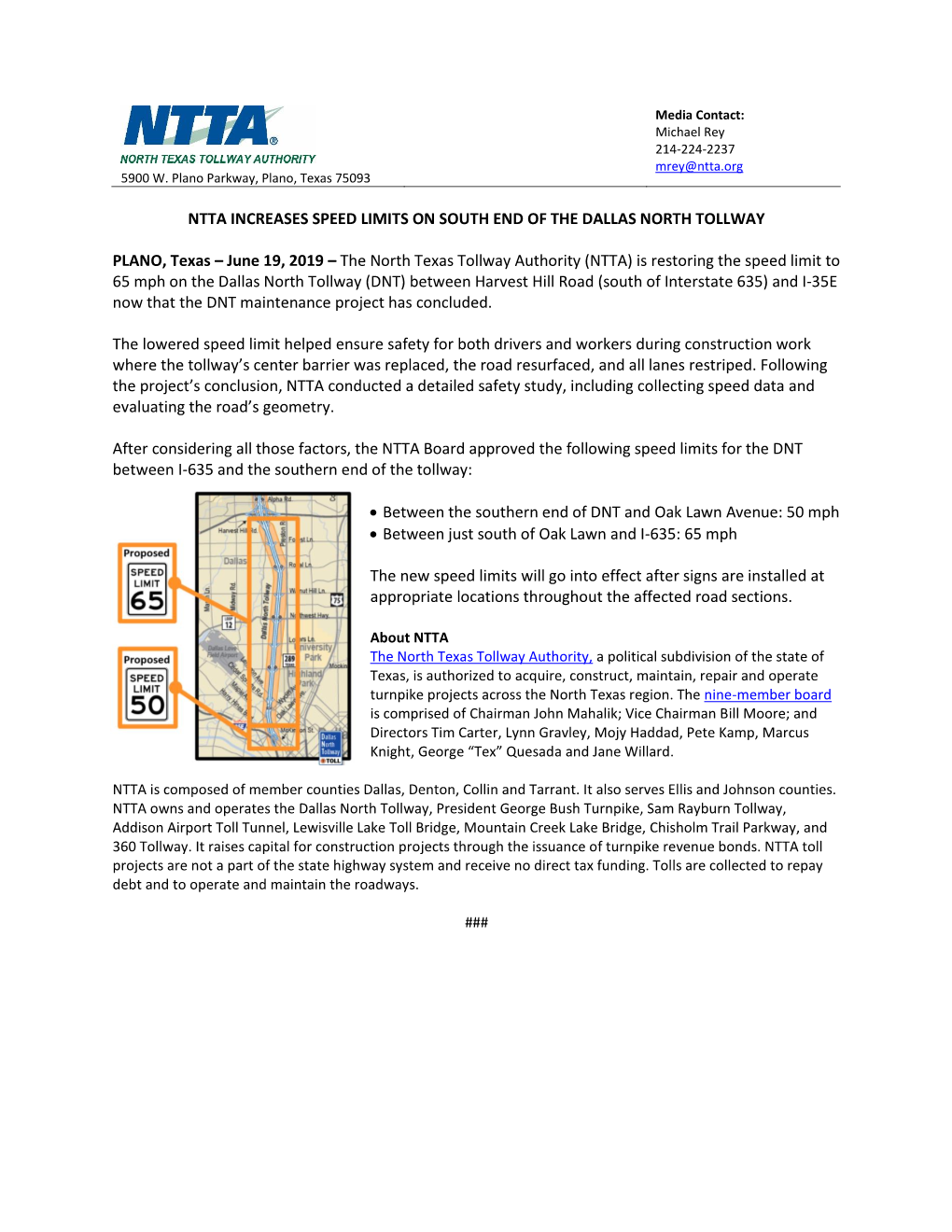 Ntta Increases Speed Limits on South End of the Dallas North Tollway