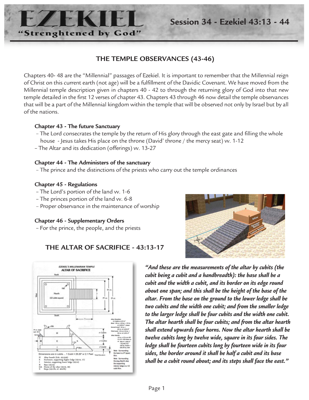 Session 34 - Ezekiel 43:13 - 44