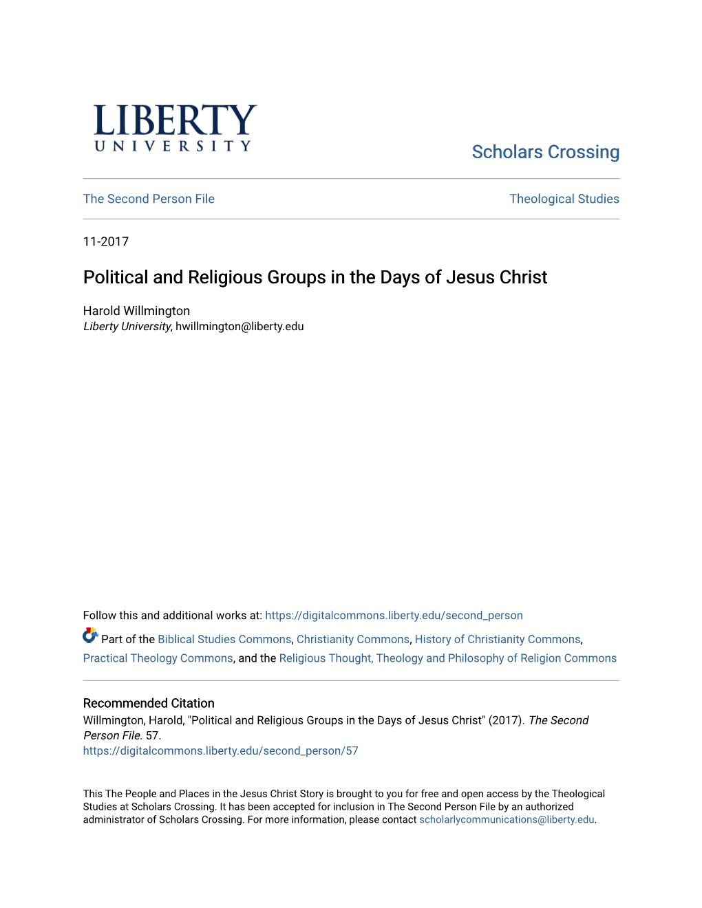 Political and Religious Groups in the Days of Jesus Christ
