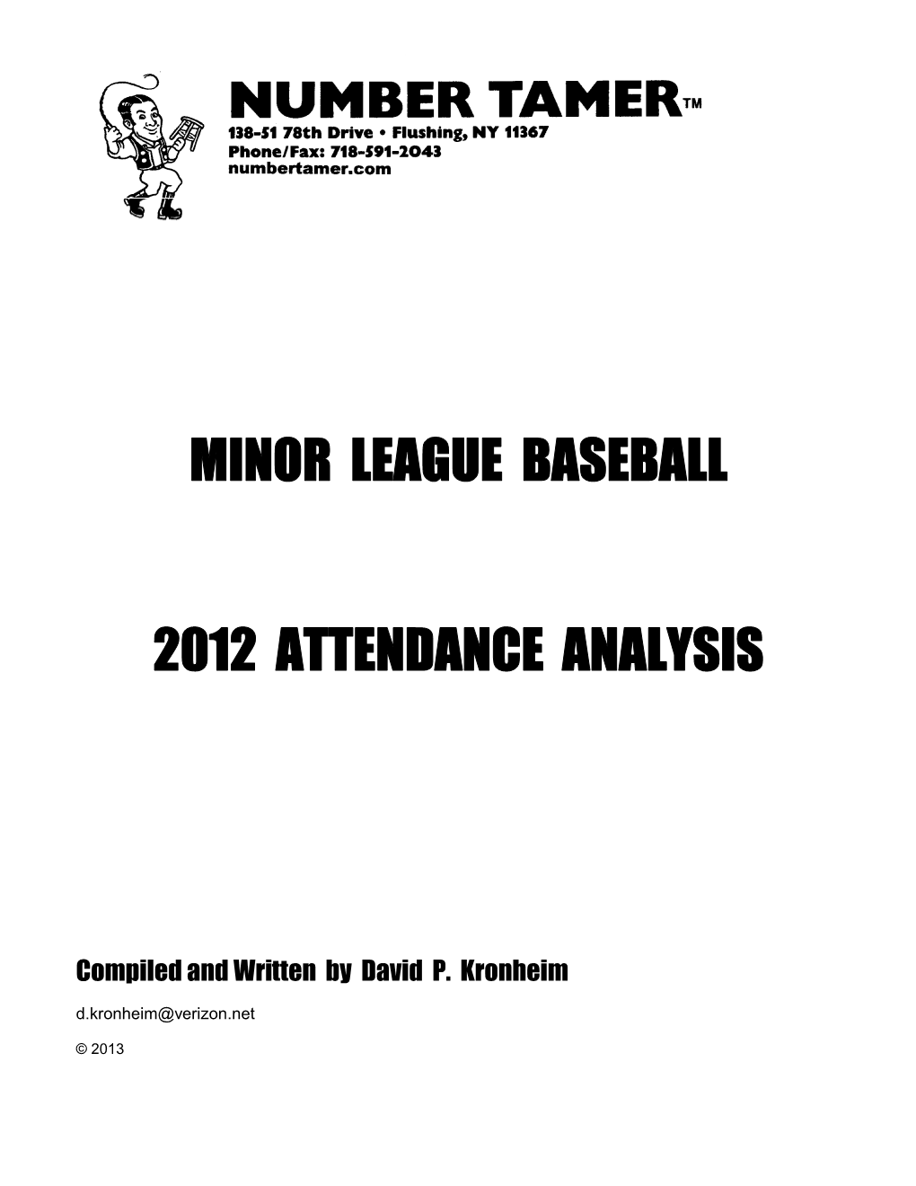 2012 Minor League Baseball Attendance Analysis