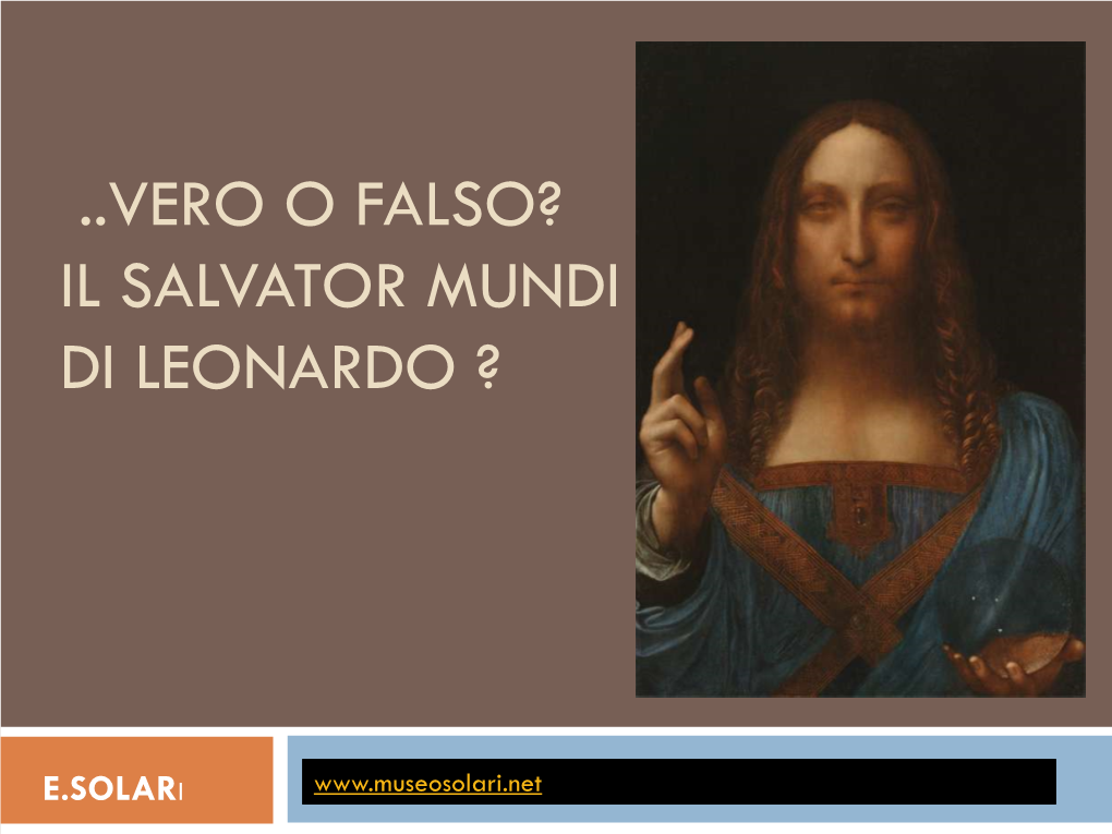 Leonardo Salvator Mundi?