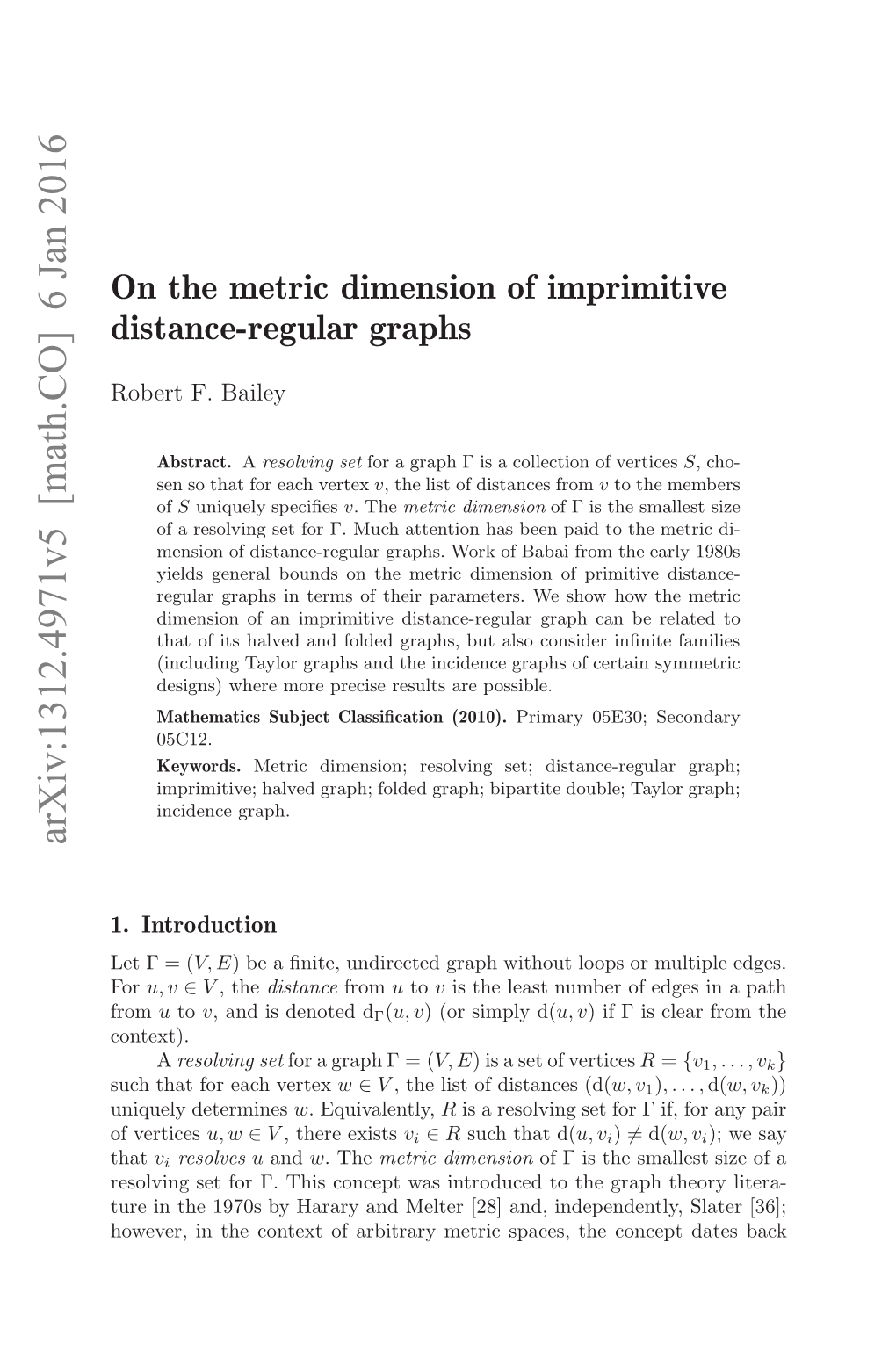 On the Metric Dimension of Imprimitive Distance-Regular Graphs