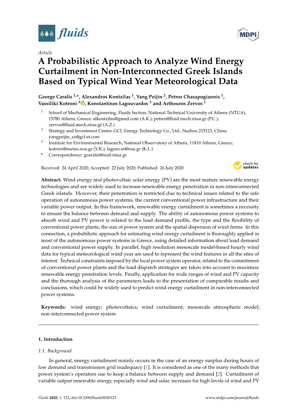 A Probabilistic Approach to Analyze Wind Energy Curtailment in Non-Interconnected Greek Islands Based on Typical Wind Year Meteorological Data