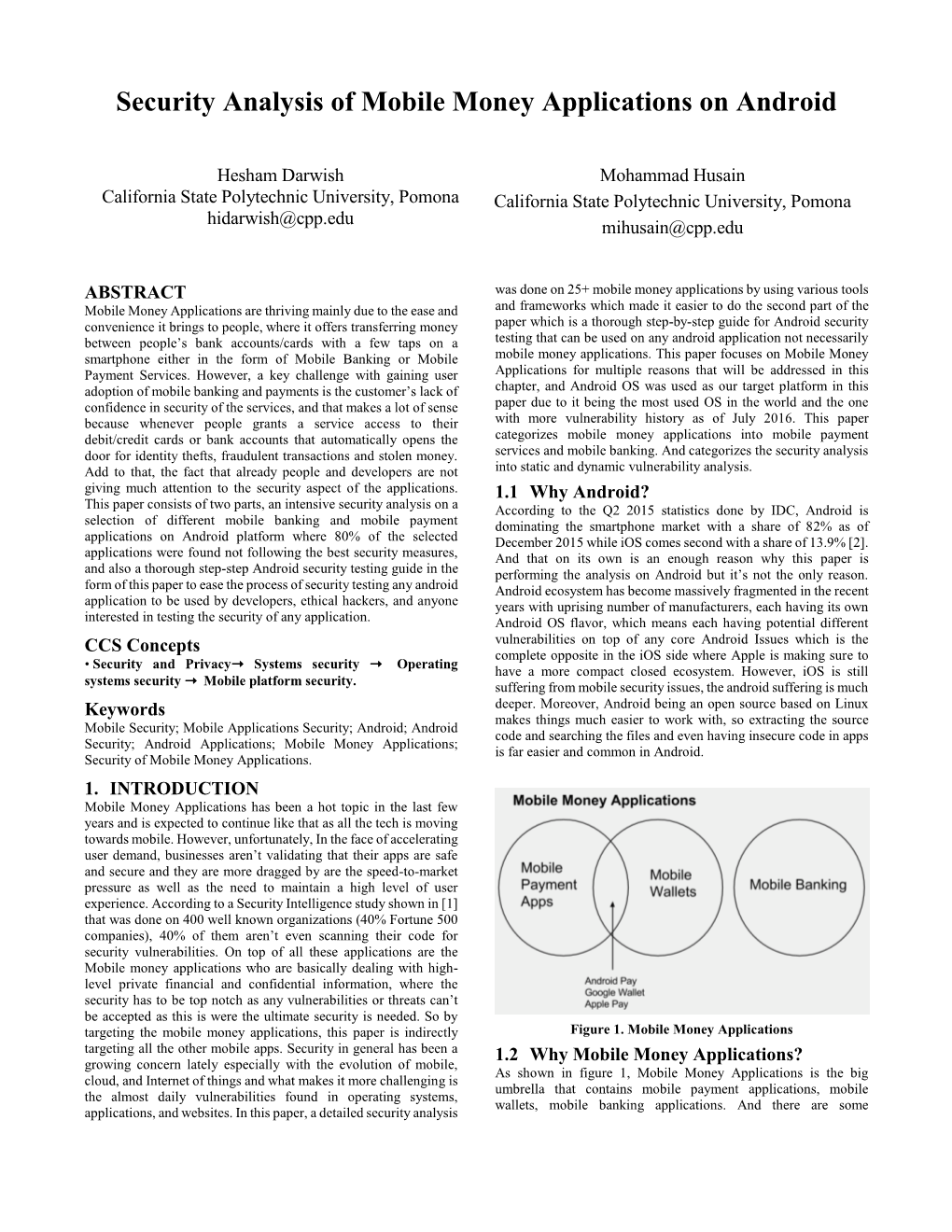 Security Analysis of Mobile Money Applications on Android