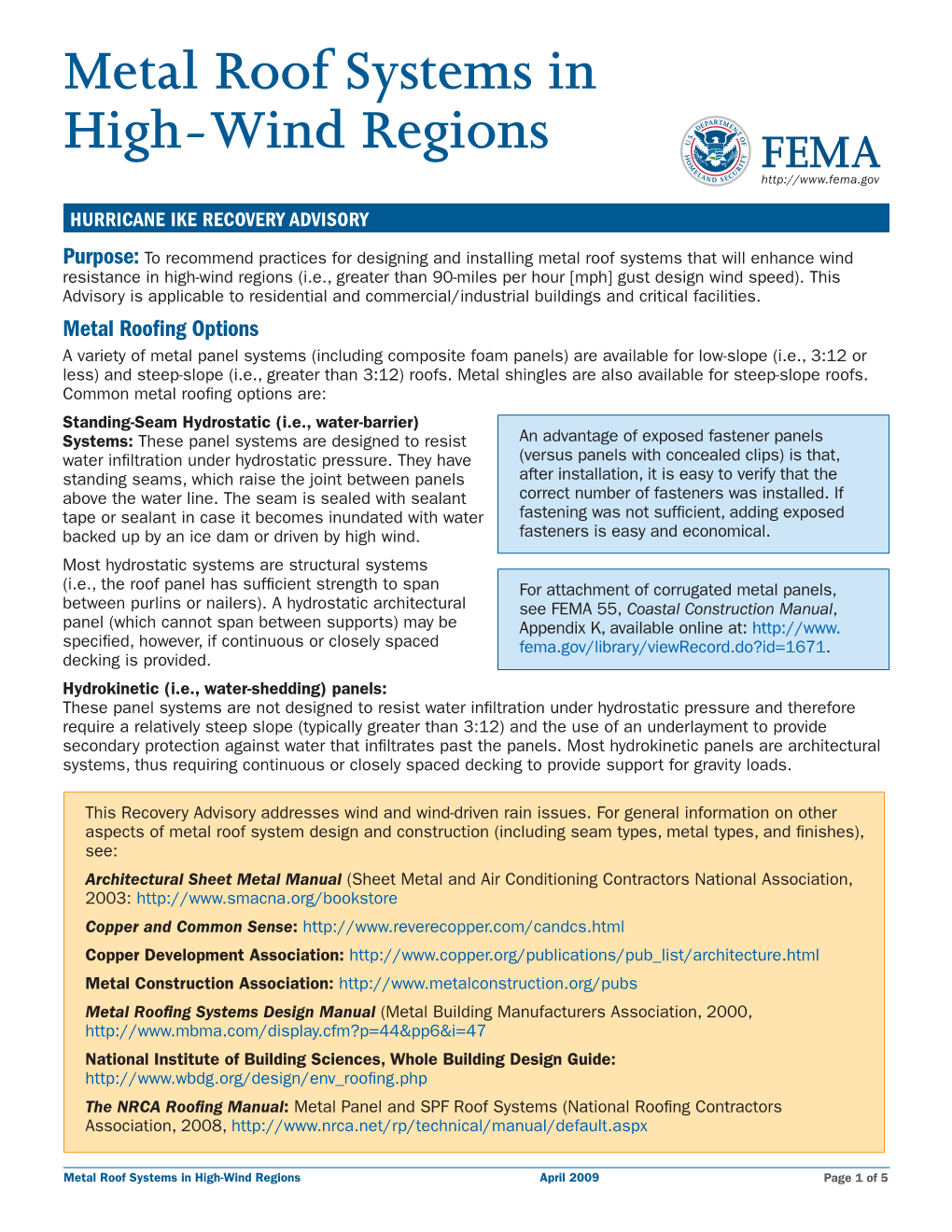 Metal Roof Systems in High-Wind Regions