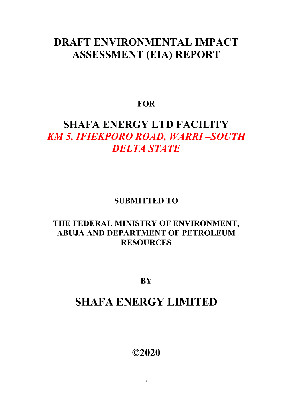 Shafa Energy Limited
