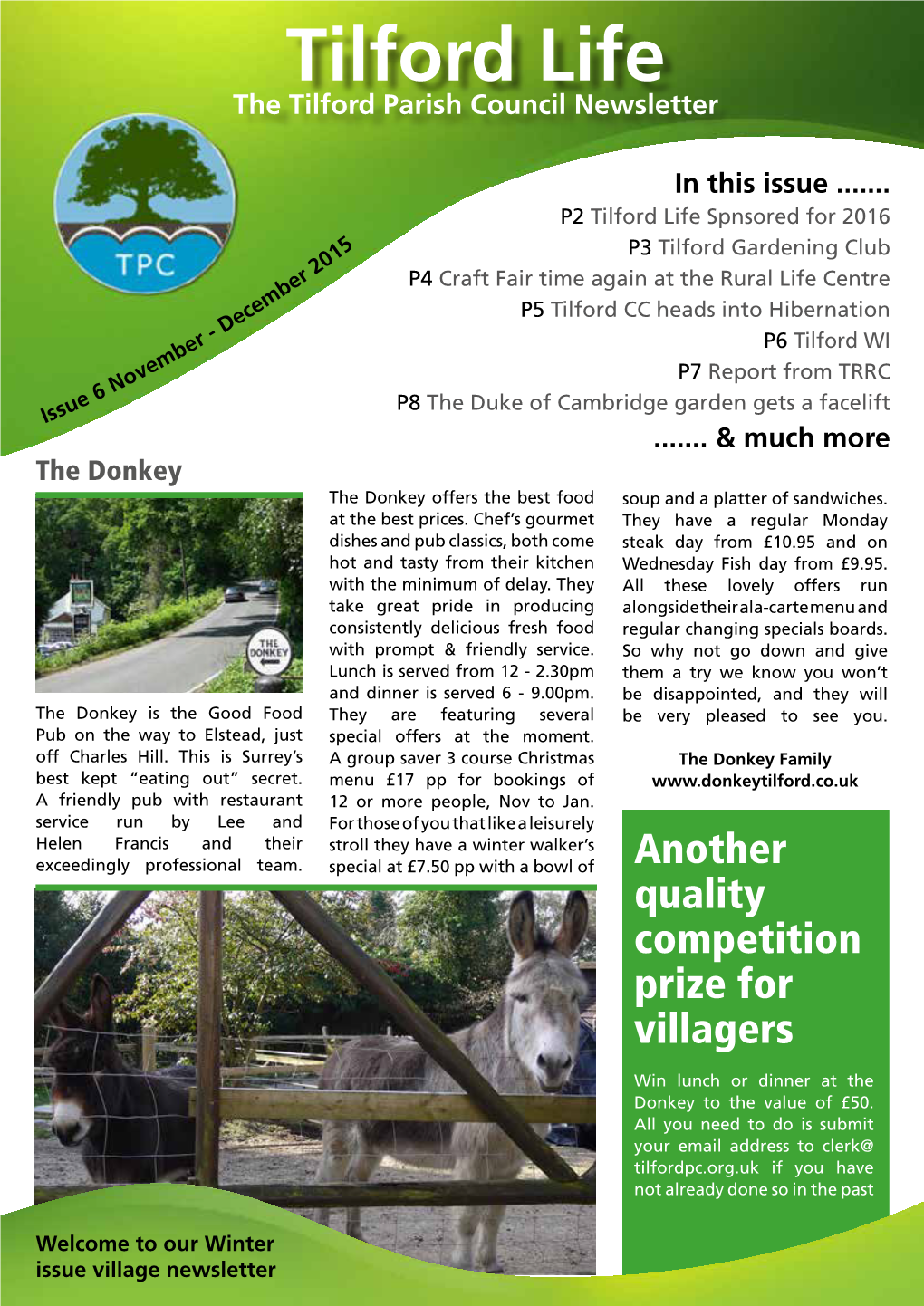 Tilford Life the Tilford Parish Council Newsletter