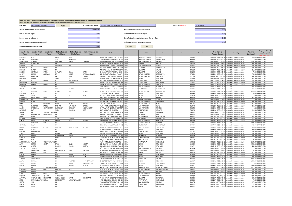 CIN/BCIN Company/Bank Name Date of AGM(DD-MON