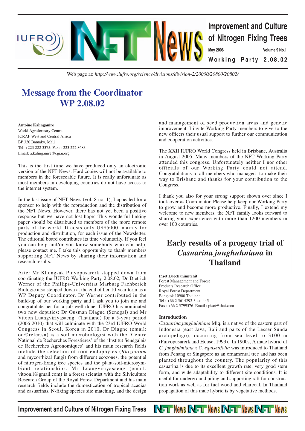 Improvement and Culture of Nitrogen Fixing Trees