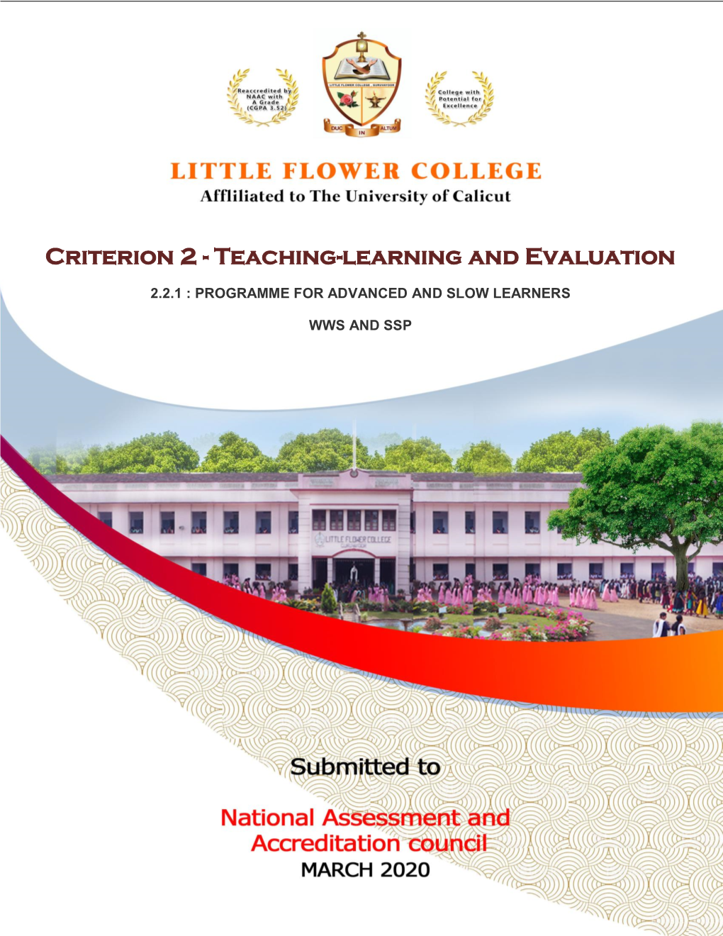 Criterion 2 - Teaching-Learning and Evaluation