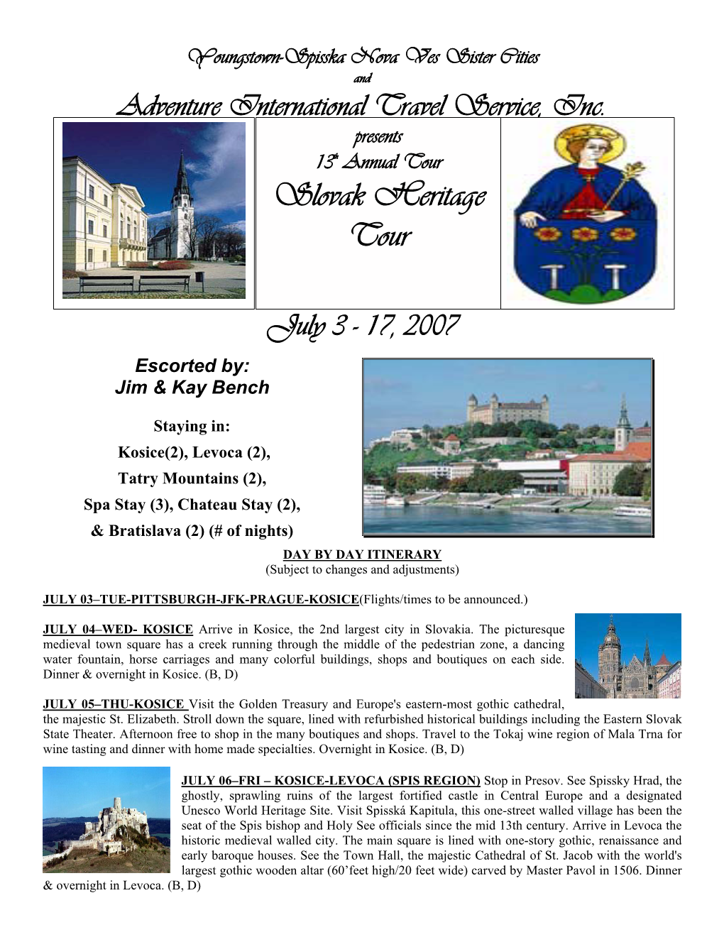 Slovak Heritage Tour