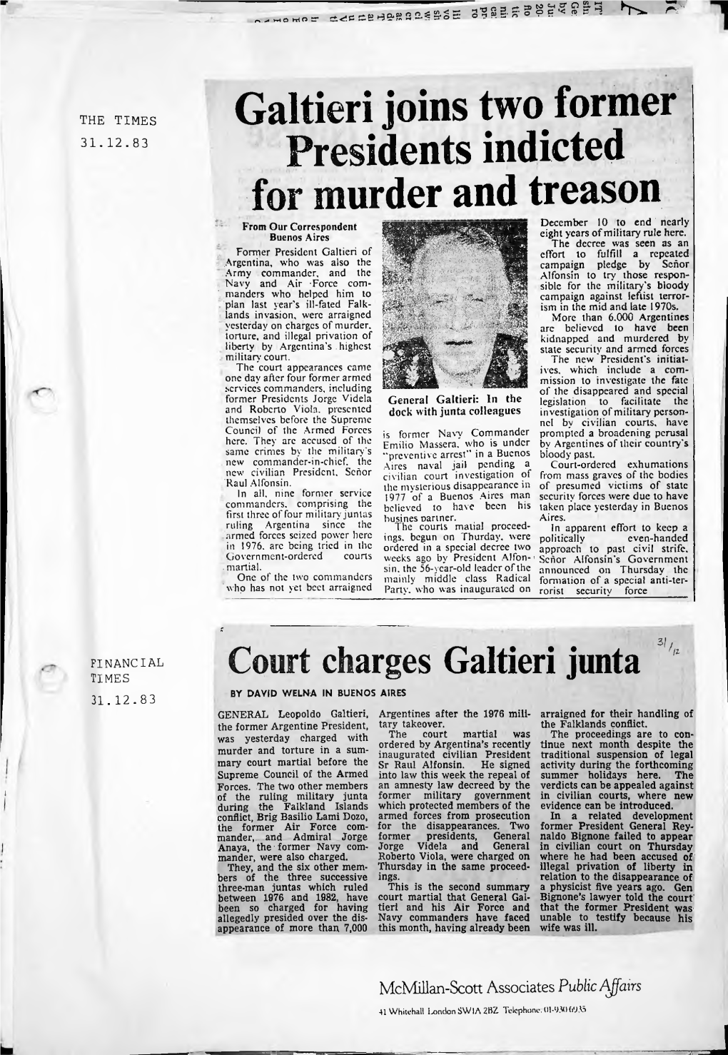 Galtierijoins Two Former Presidents Indicted for Murder and Treason