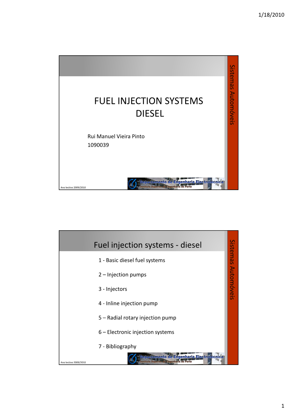 Fuel Injection Systems Diesel