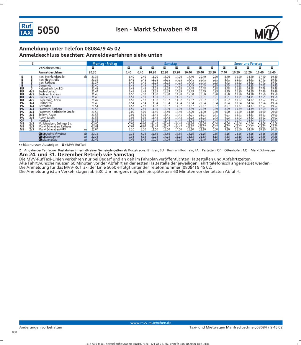 RUF-TAXI 5050 Isen