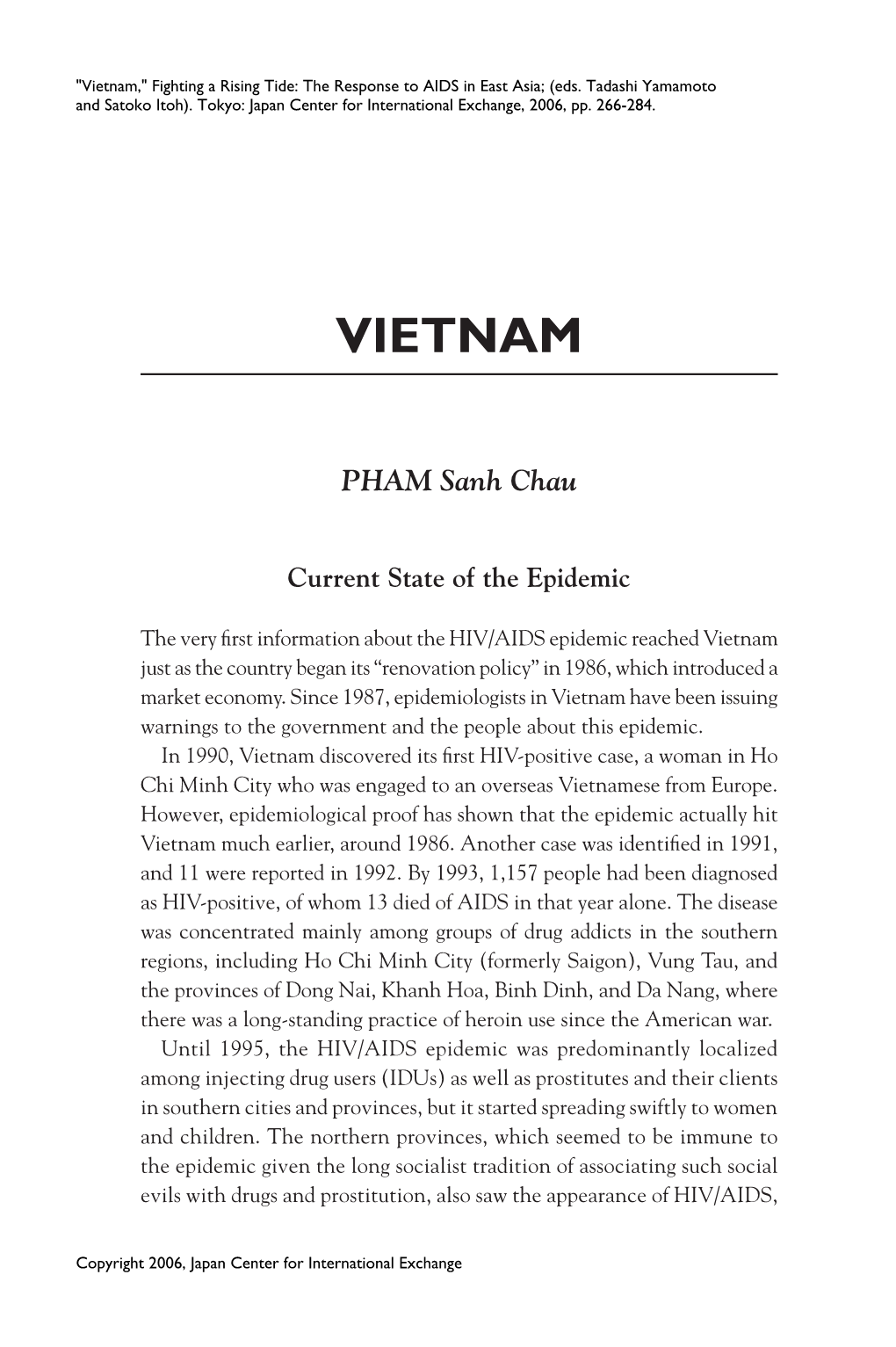 Vietnam's Response to HIV/AIDS