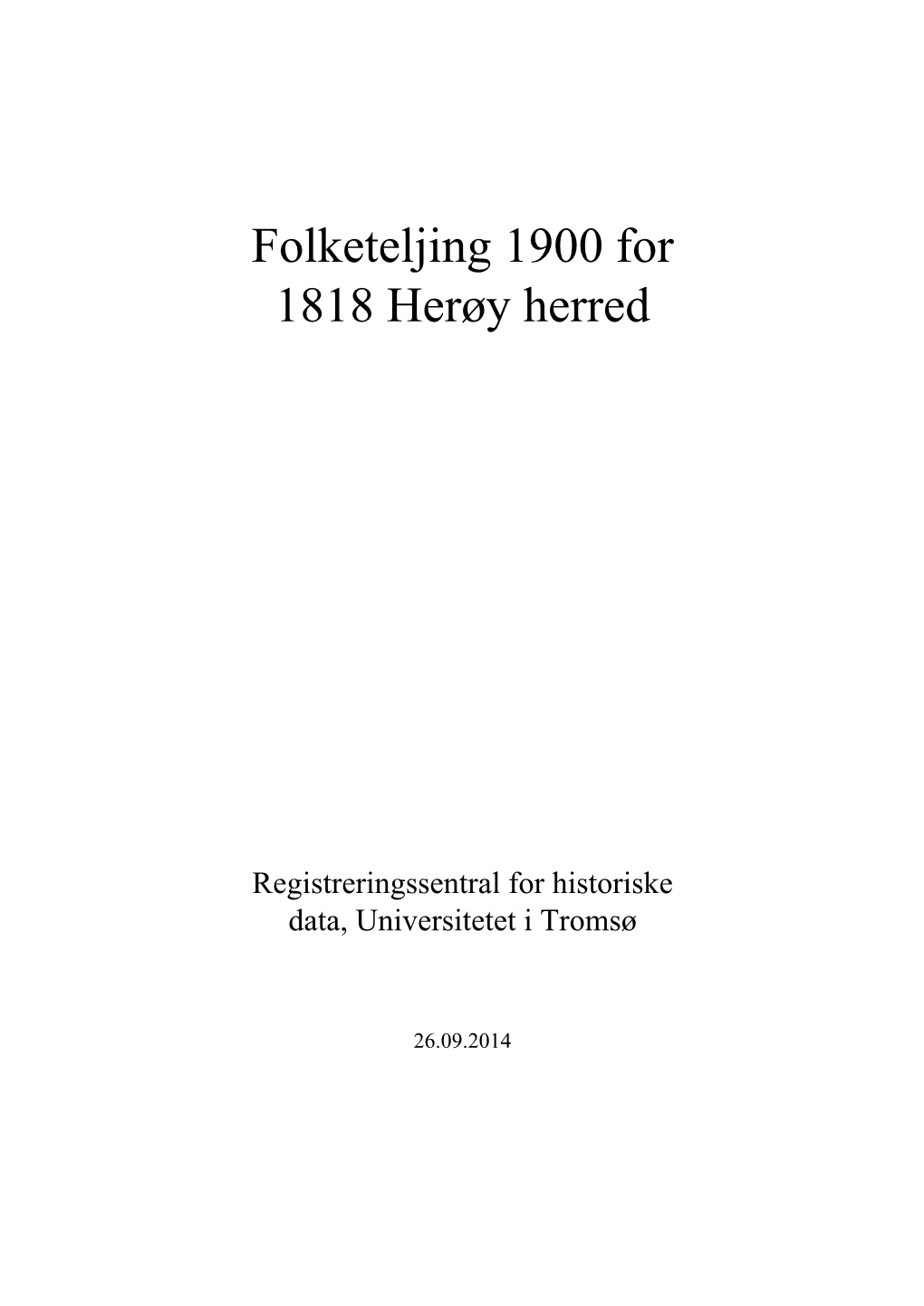 Folketeljing 1900 for 1818 Herøy Herred