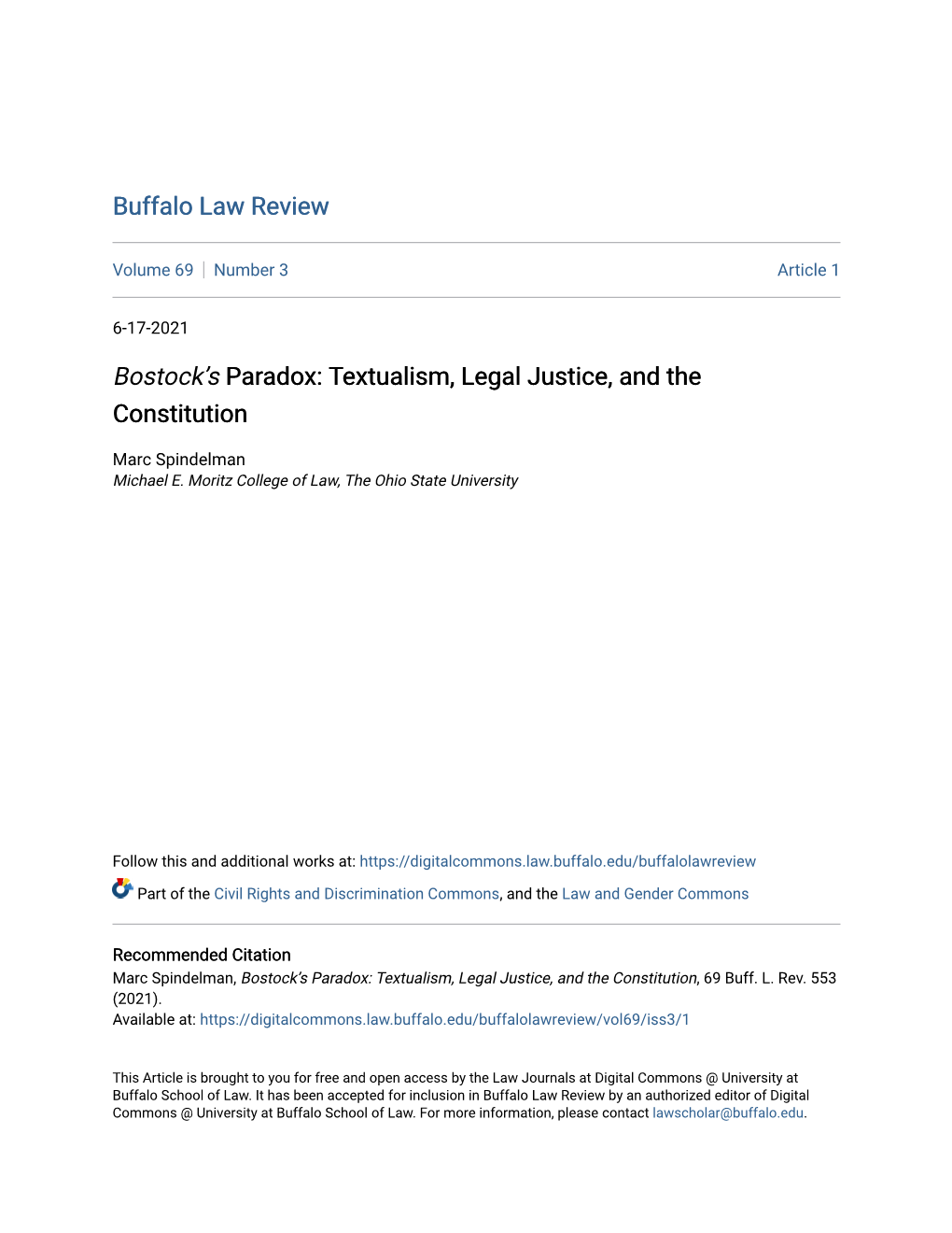 Bostock's Paradox: Textualism, Legal Justice, and the Constitution