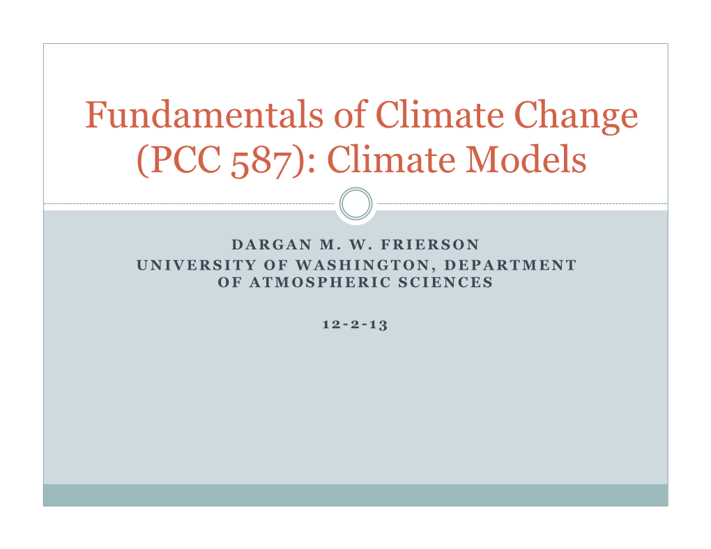 Climate Models