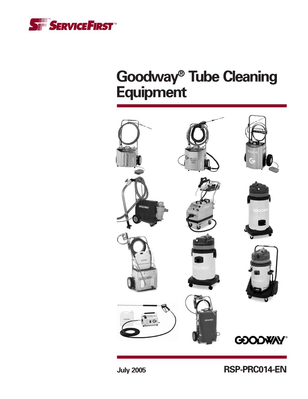 Service First Goodway Tube Cleaning Equipment