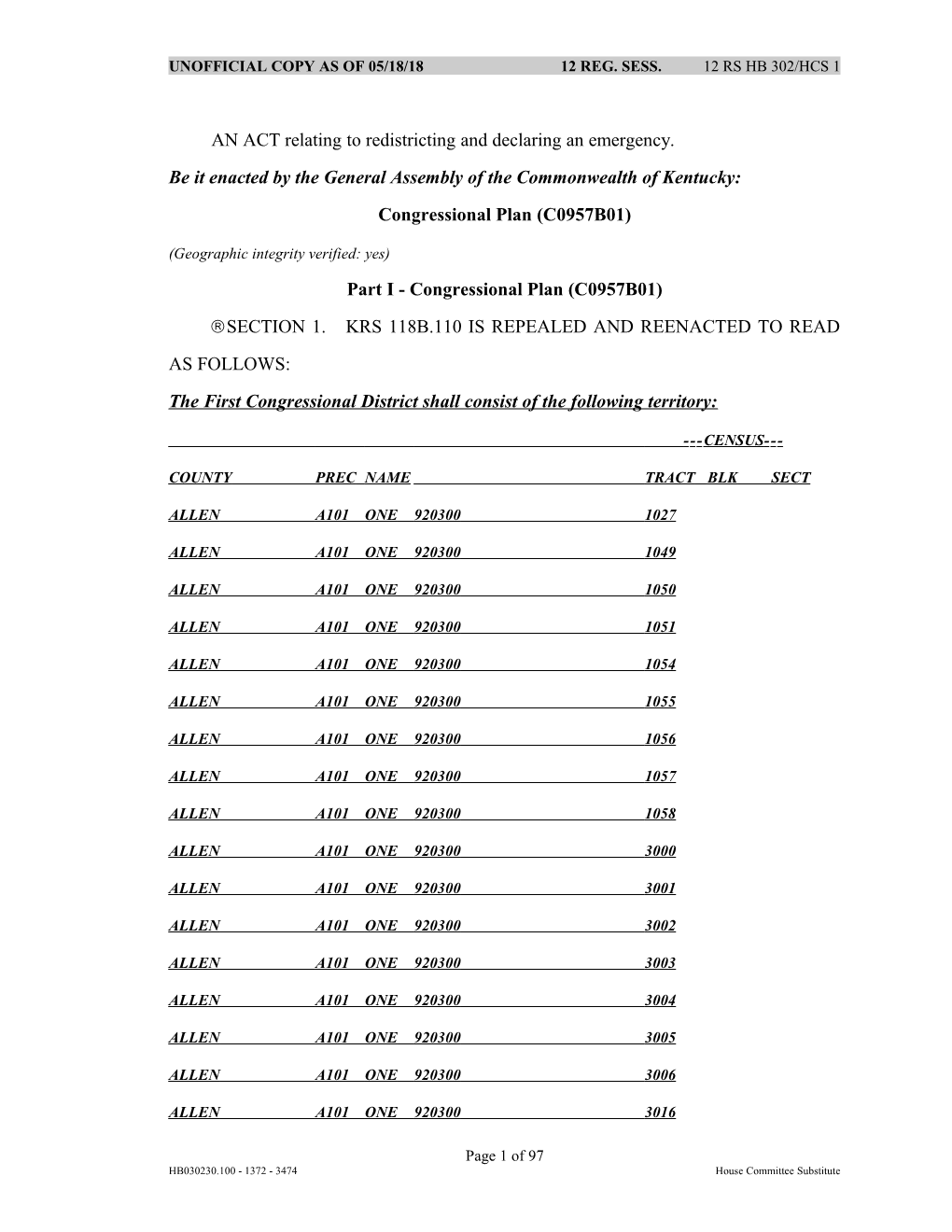 AN ACT Relating to Redistricting and Declaring an Emergency s2