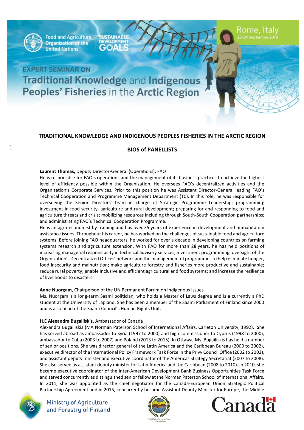 Traditional Knowledge and Indigenous Peoples Fisheries in the Arctic Region