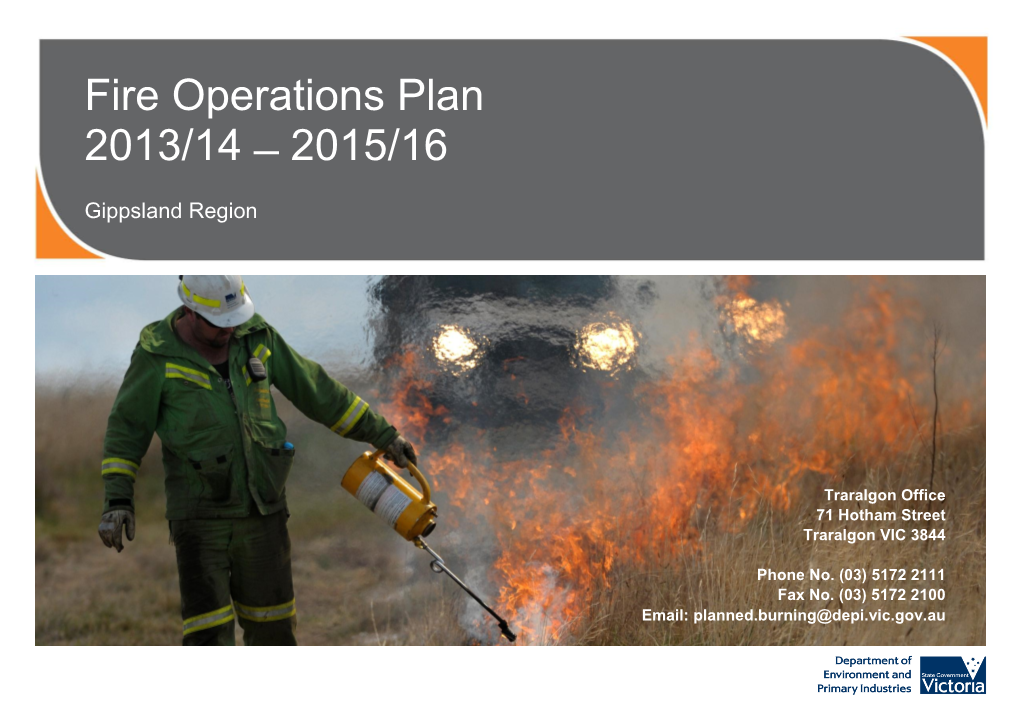 Fire Operations Plan