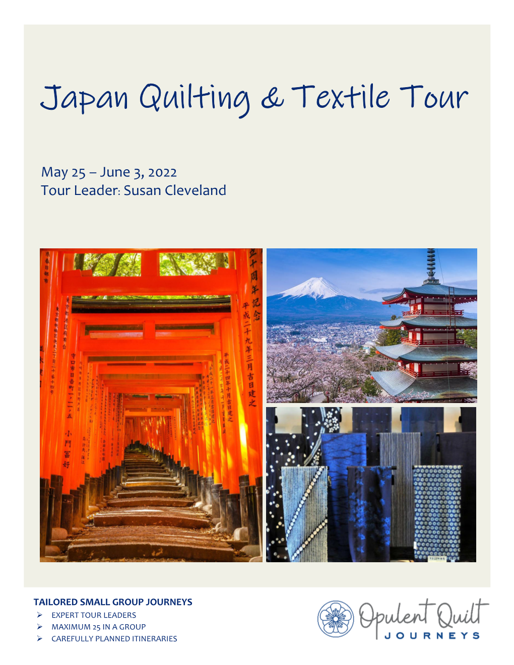 Japan Quilting & Textile Tour