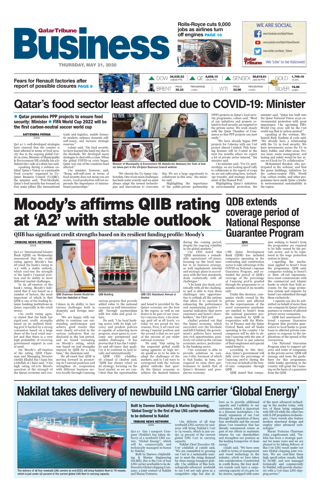 Moody's Affirms QIIB Rating at 'A2' with Stable Outlook