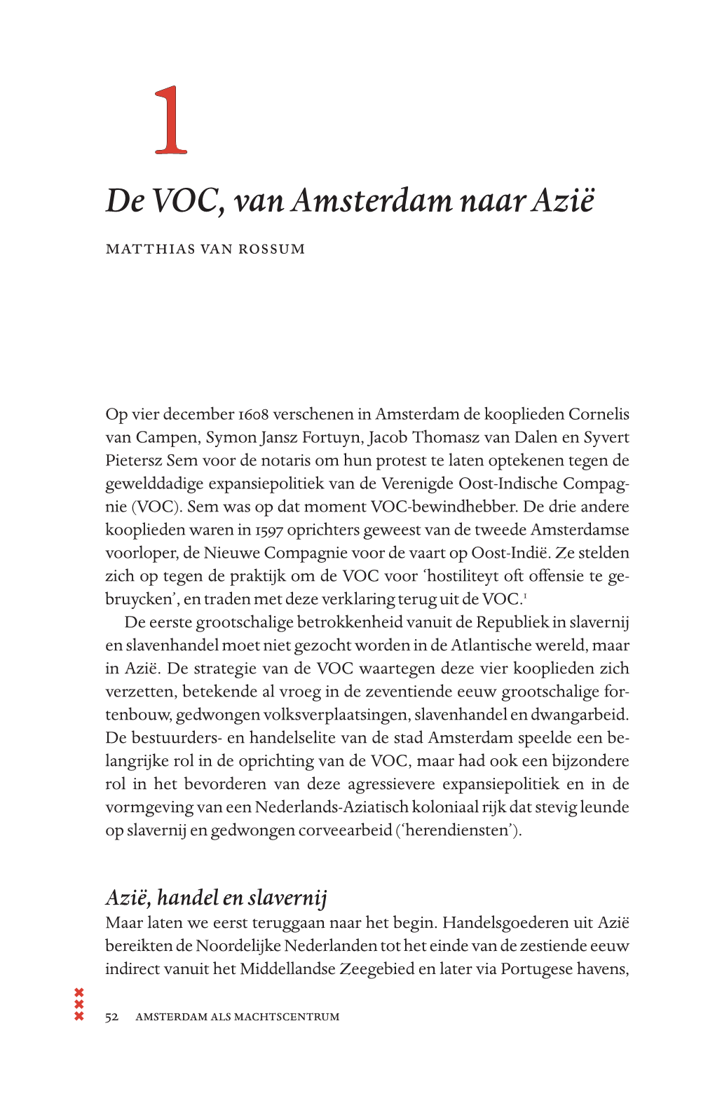 De VOC, Van Amsterdam Naar Azië Matthias Van Rossum