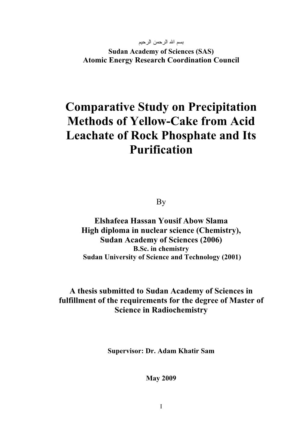 Comparative Study on Precipitation Methods of Yellow-Cake from Acid Leachate of Rock Phosphate and Its Purification