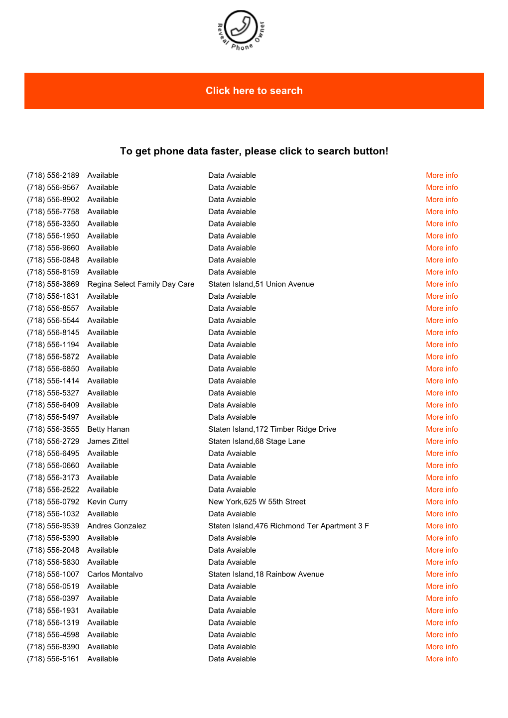 Click Here to Search to Get Phone Data Faster, Please Click to Search