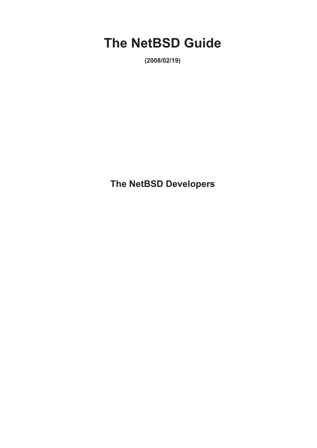 The Netbsd Guide