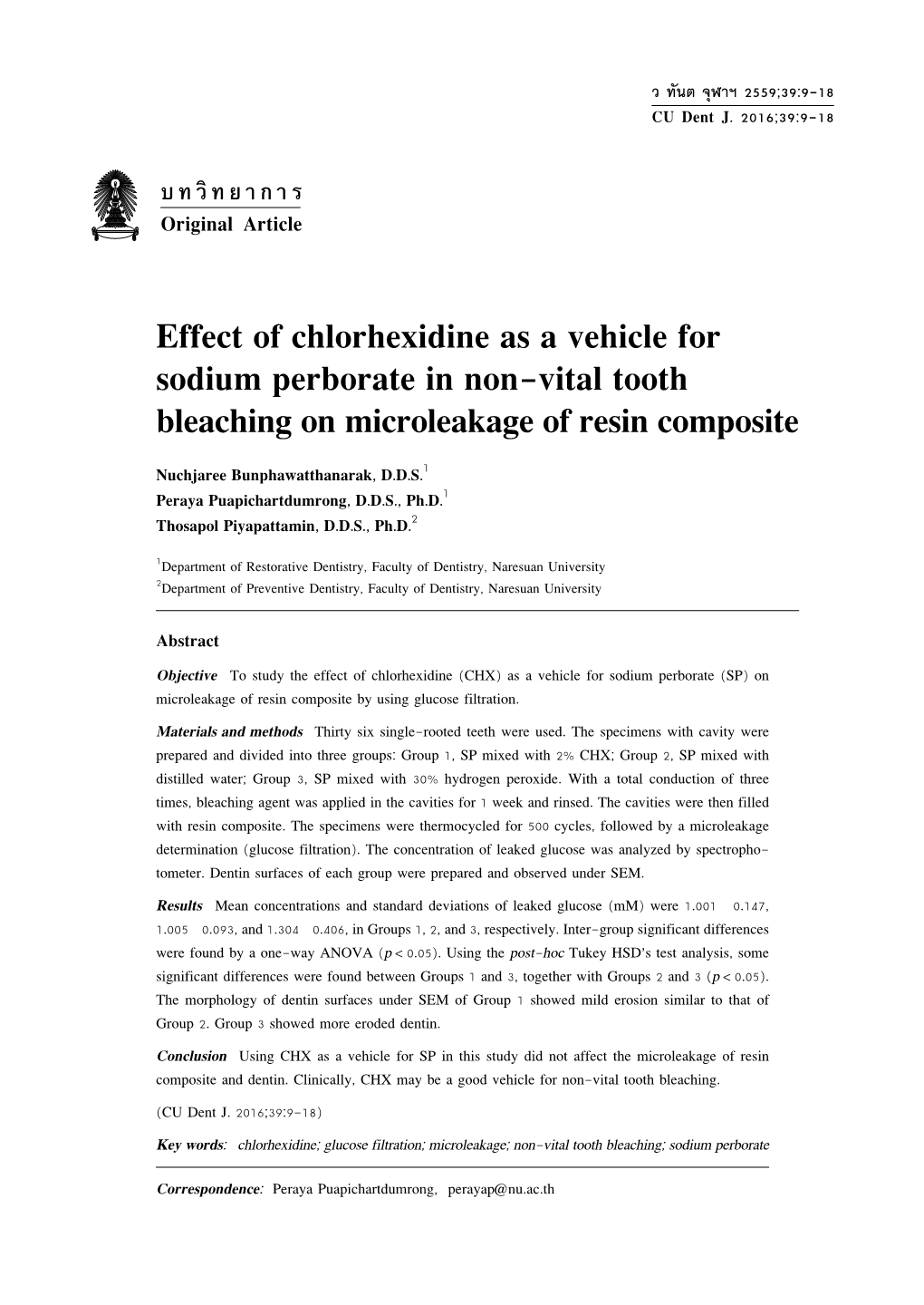 Effect of Chlorhexidine As a Vehicle for Sodium Perborate in Non-Vital Tooth Bleaching on Microleakage of Resin Composite