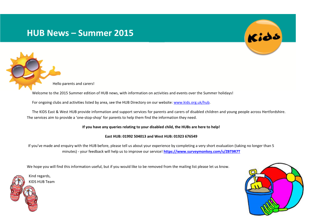 HUB News – Summer 2015