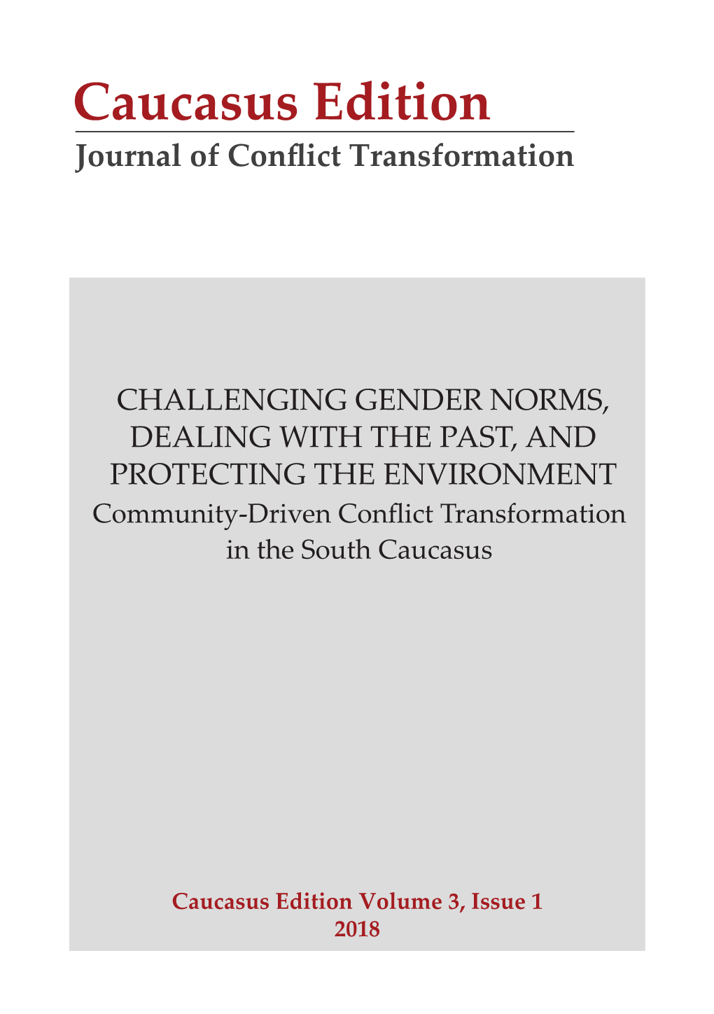 Journal of Conflict Transformation