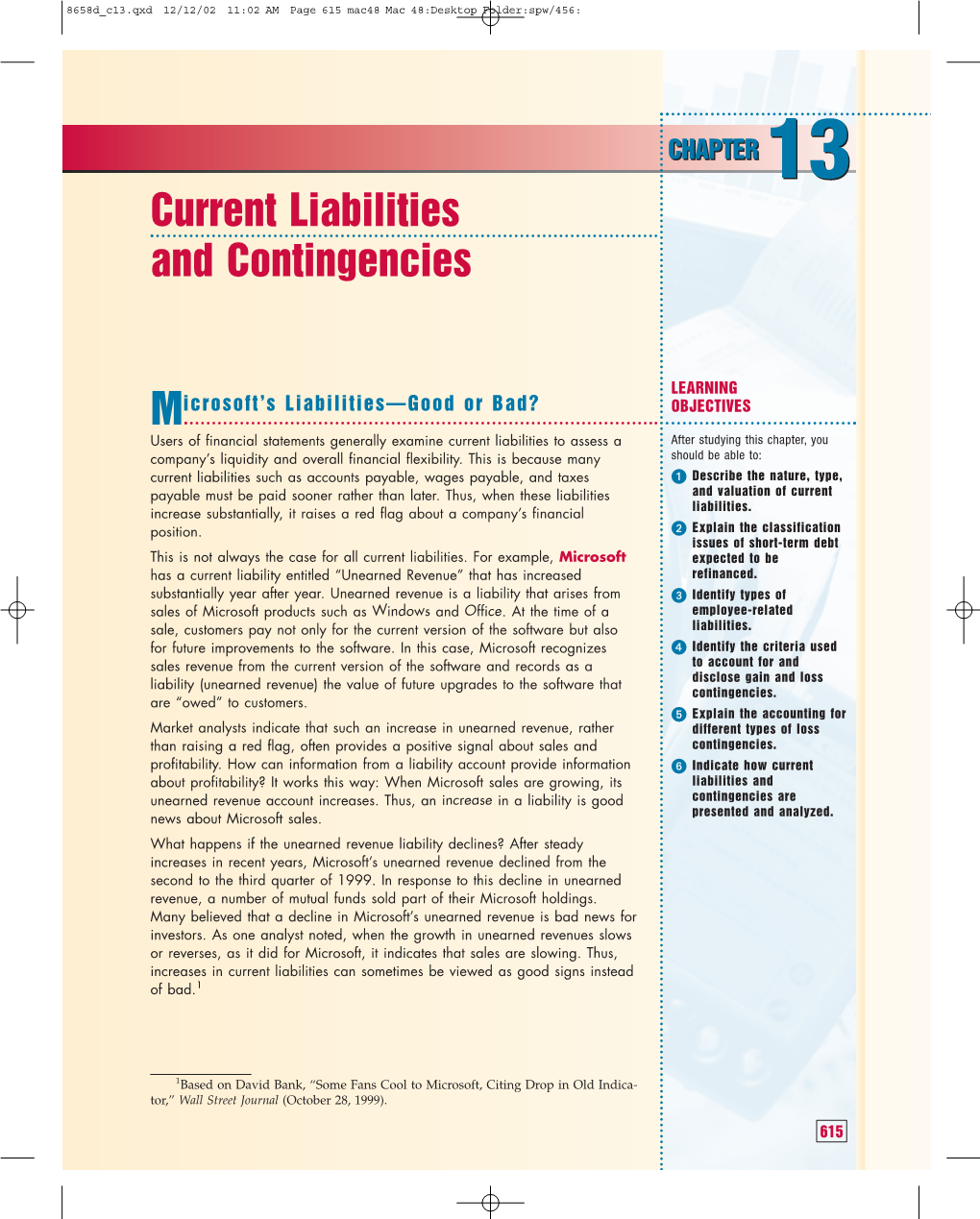 Current Liabilities and Contingencies