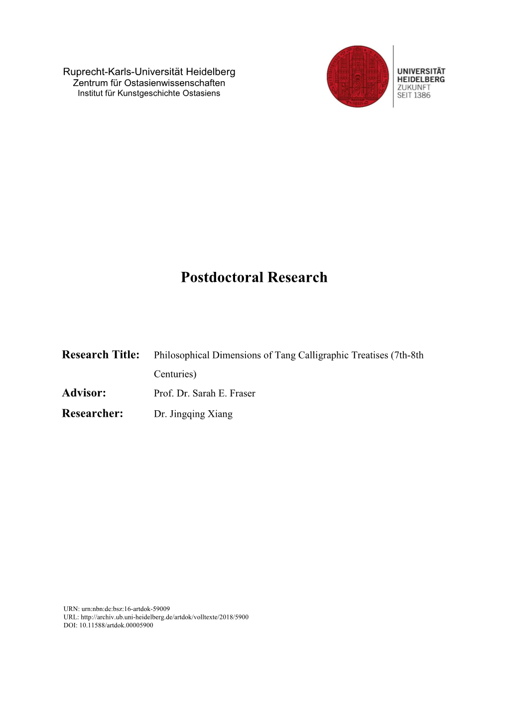 Postdoctoral Research