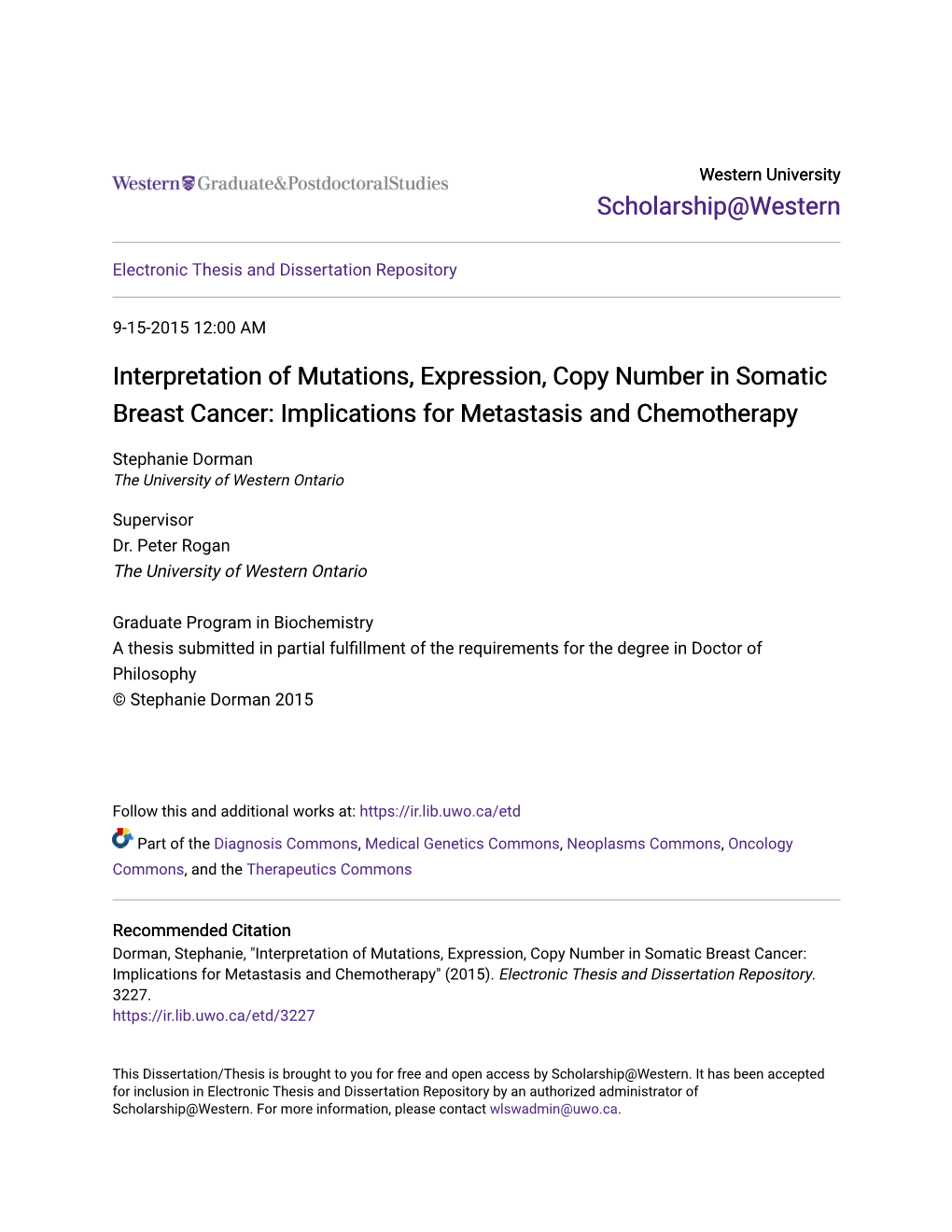 Interpretation of Mutations, Expression, Copy Number in Somatic Breast Cancer: Implications for Metastasis and Chemotherapy