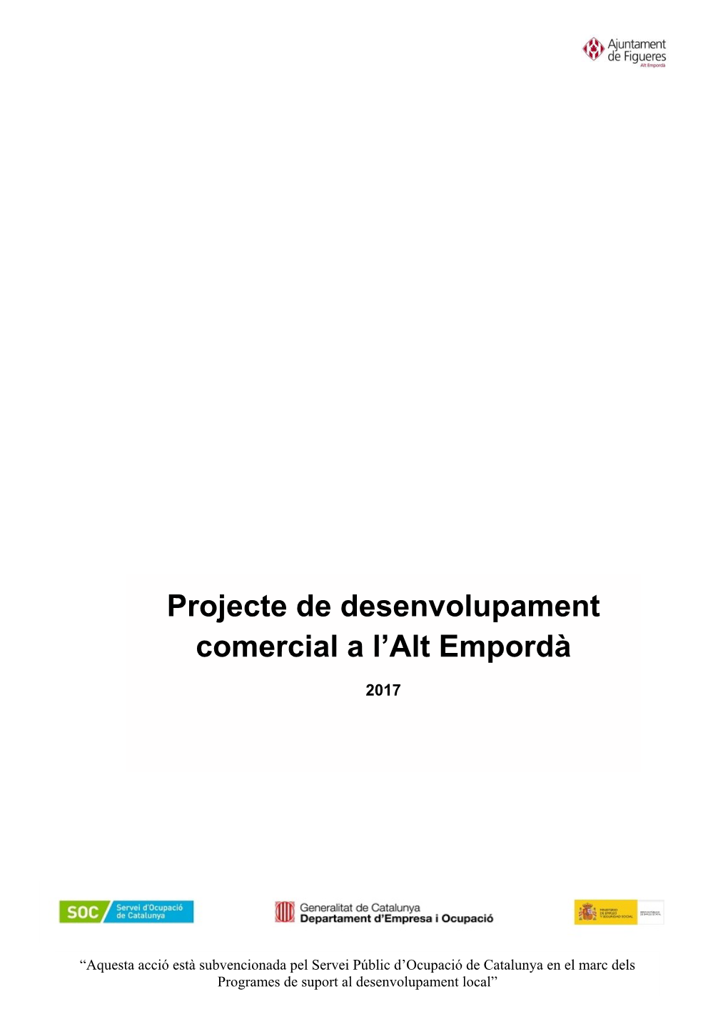 Projecte De Desenvolupament Comercial a L'alt Empordà