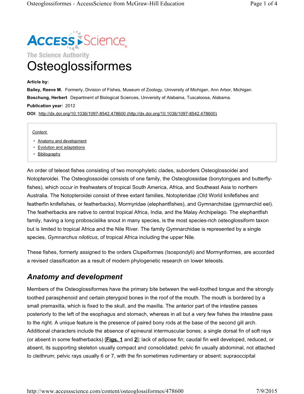 Osteoglossiformes - Accessscience from Mcgraw-Hill Education Page 1 of 4