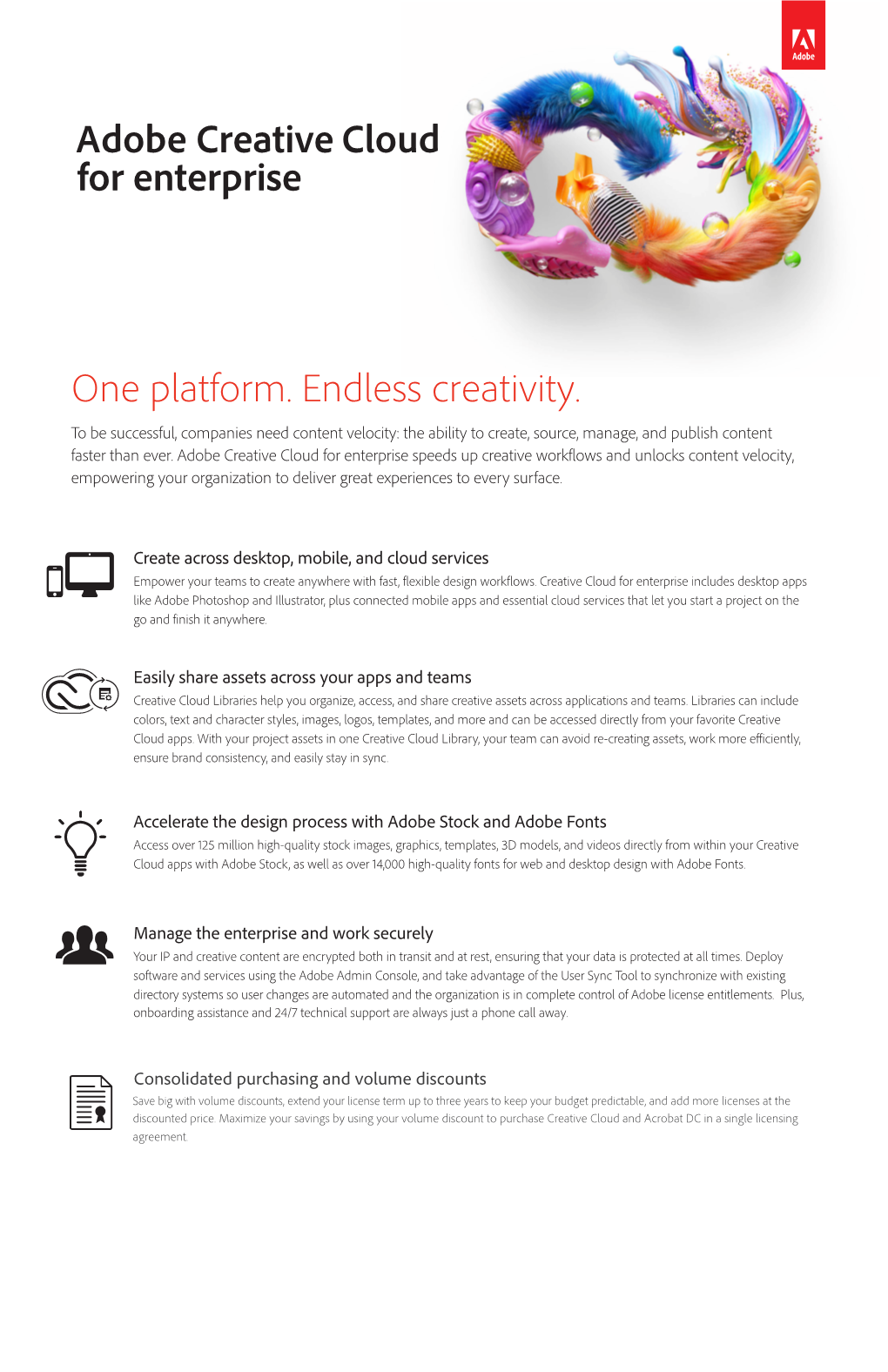 One Platform. Endless Creativity. Adobe Creative Cloud for Enterprise