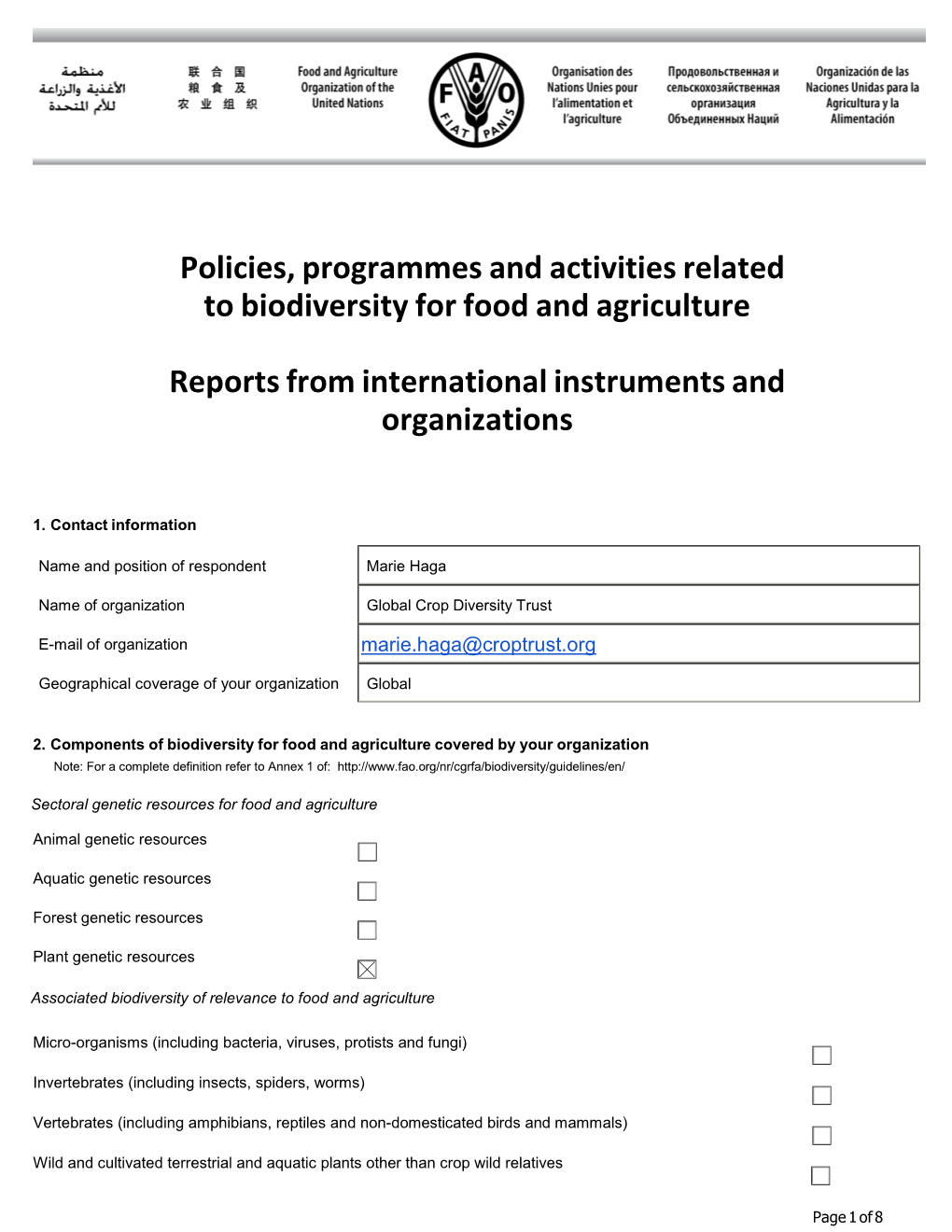 Global Crop Diversity Trust