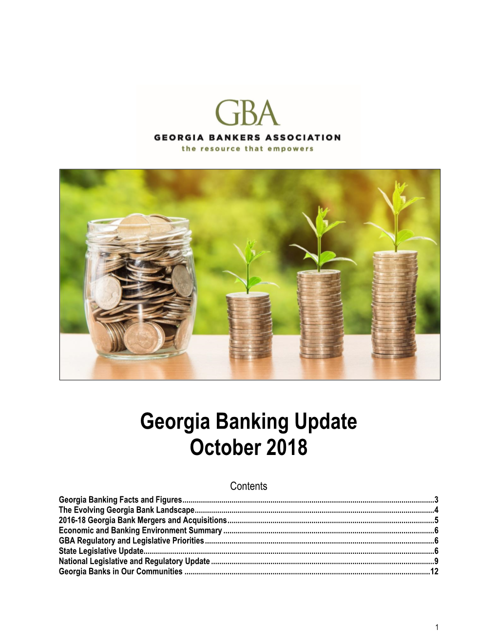 Georgia Banking Update October 2018