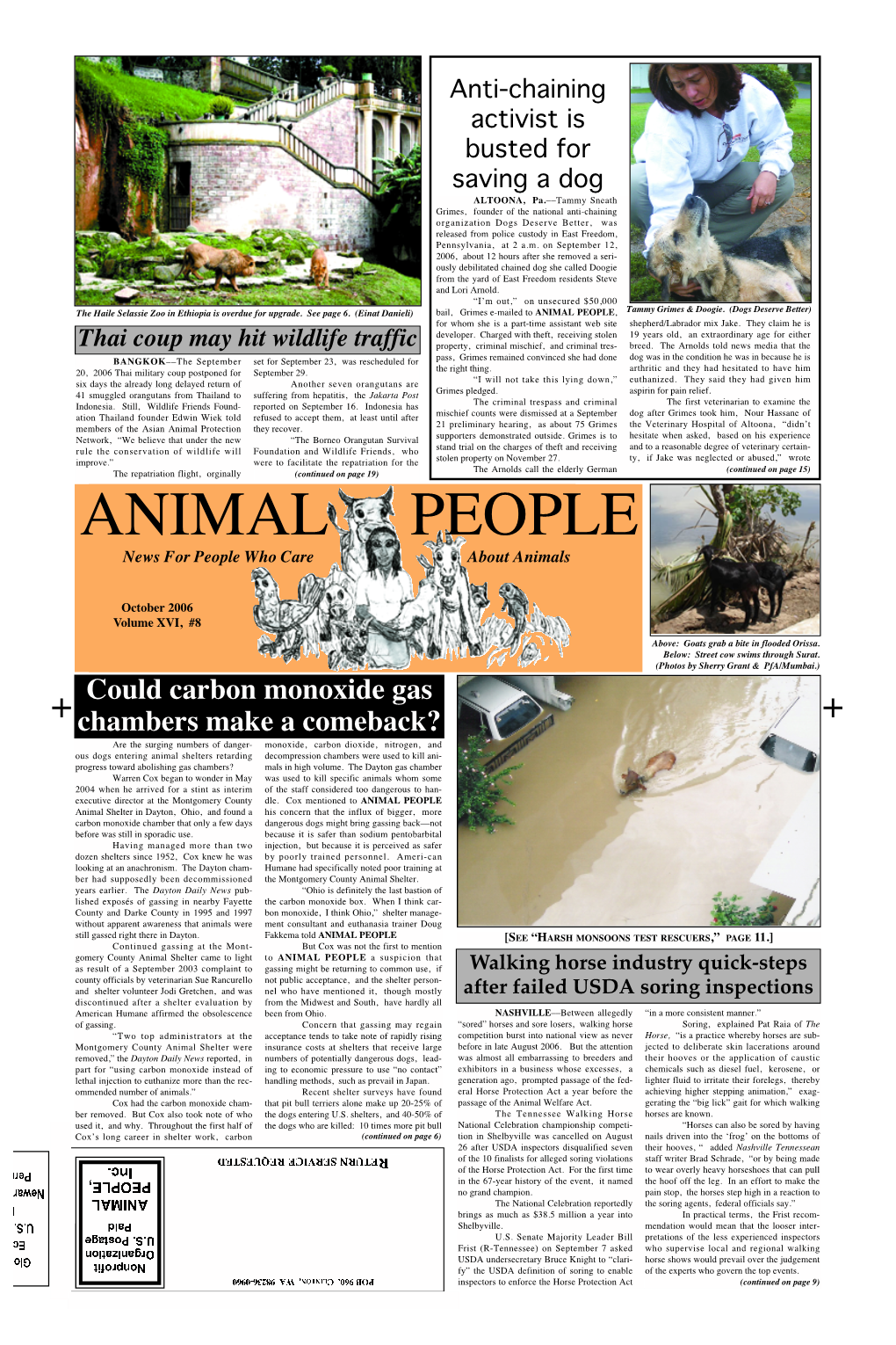 ANIMAL PEOPLE News for People Who Care About Animals